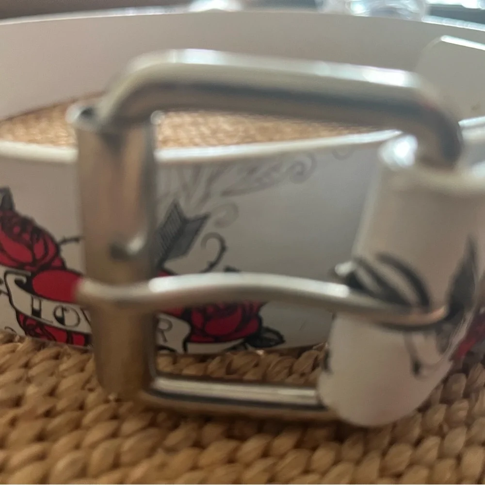 Charming Kids' Belt with Red Floral Design